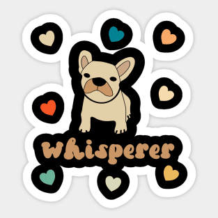 Dog French Bulldog Whisperer Retro Costume Sticker